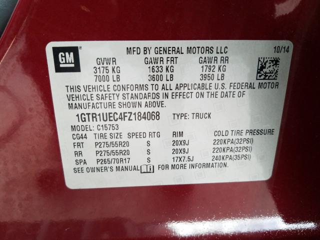 Photo 9 VIN: 1GTR1UEC4FZ184068 - GMC SIERRA C15 