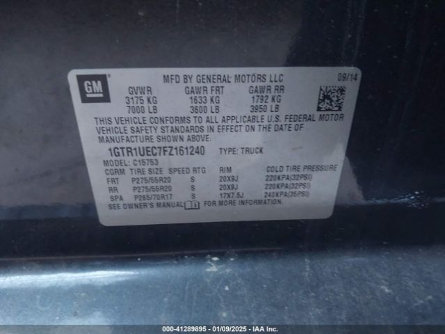 Photo 8 VIN: 1GTR1UEC7FZ161240 - GMC SIERRA 