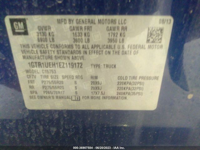 Photo 8 VIN: 1GTR1UEH1EZ119172 - GMC SIERRA 1500 