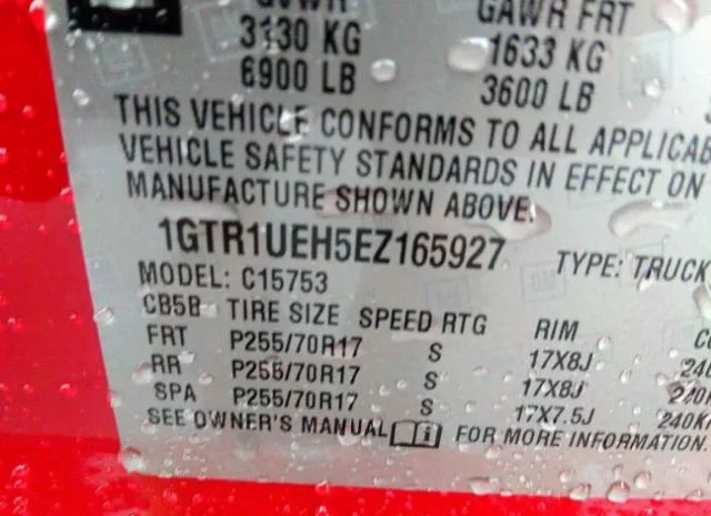 Photo 8 VIN: 1GTR1UEH5EZ165927 - GMC SIERRA 1500 