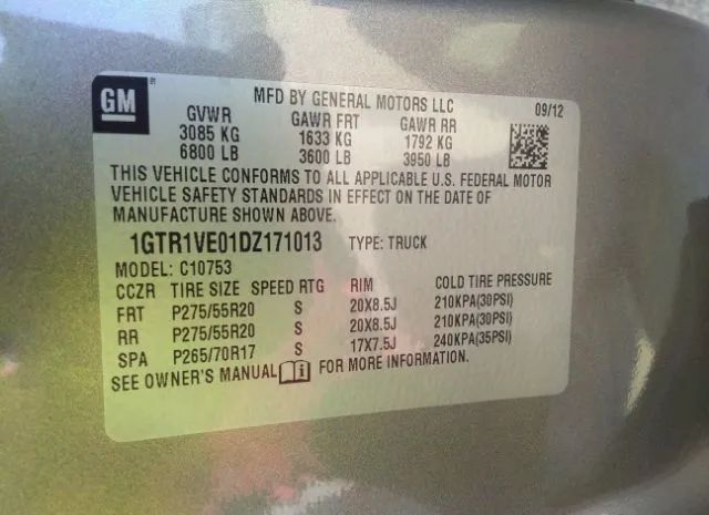 Photo 8 VIN: 1GTR1VE01DZ171013 - GMC SIERRA 