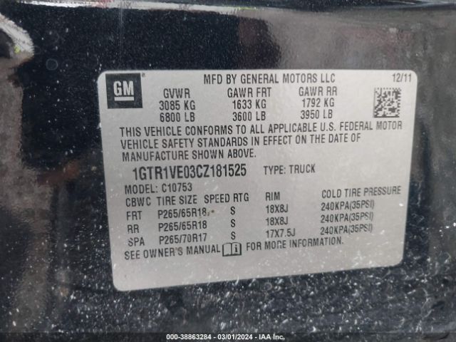 Photo 8 VIN: 1GTR1VE03CZ181525 - GMC SIERRA 1500 