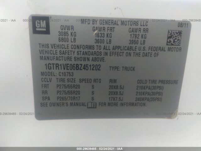 Photo 8 VIN: 1GTR1VE06BZ451202 - GMC SIERRA 1500 