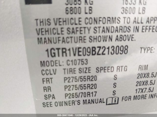 Photo 8 VIN: 1GTR1VE09BZ213098 - GMC SIERRA 1500 