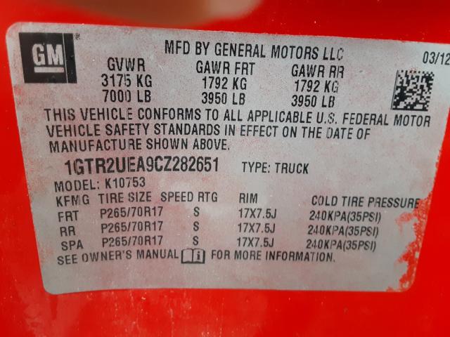 Photo 9 VIN: 1GTR2UEA9CZ282651 - GMC SIERRA K15 