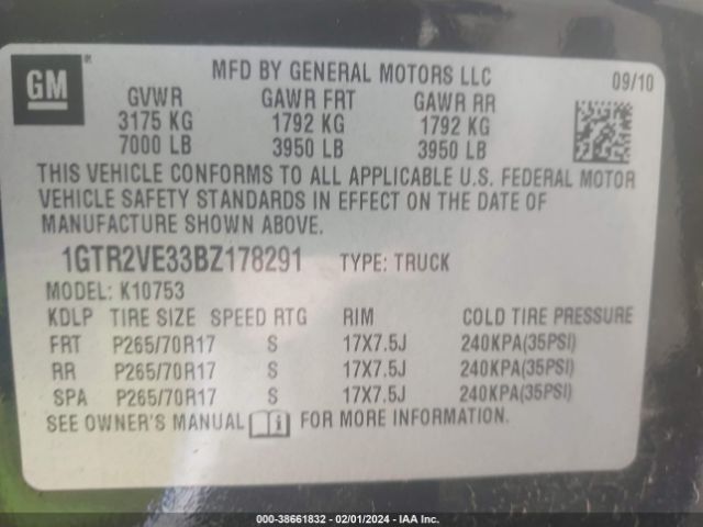 Photo 8 VIN: 1GTR2VE33BZ178291 - GMC SIERRA 1500 