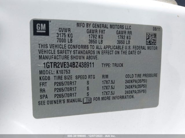 Photo 8 VIN: 1GTR2VE34BZ438911 - GMC SIERRA 1500 