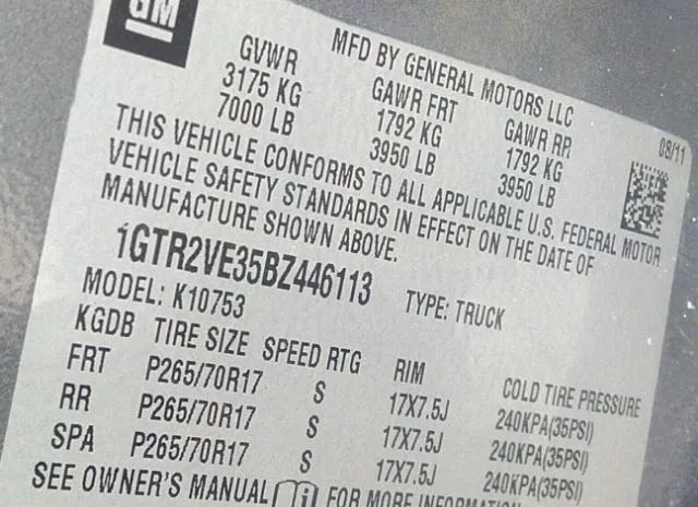 Photo 8 VIN: 1GTR2VE35BZ446113 - GMC SIERRA 1500 