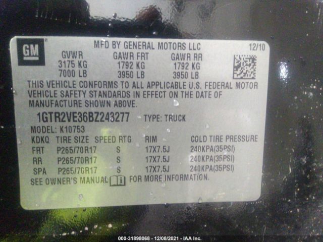 Photo 8 VIN: 1GTR2VE36BZ243277 - GMC SIERRA 