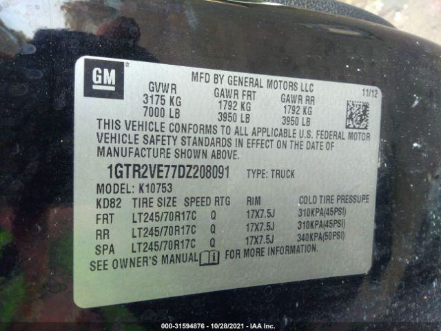 Photo 8 VIN: 1GTR2VE77DZ208091 - GMC SIERRA 1500 