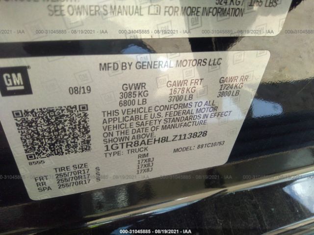 Photo 8 VIN: 1GTR8AEH8LZ113828 - GMC SIERRA 1500 