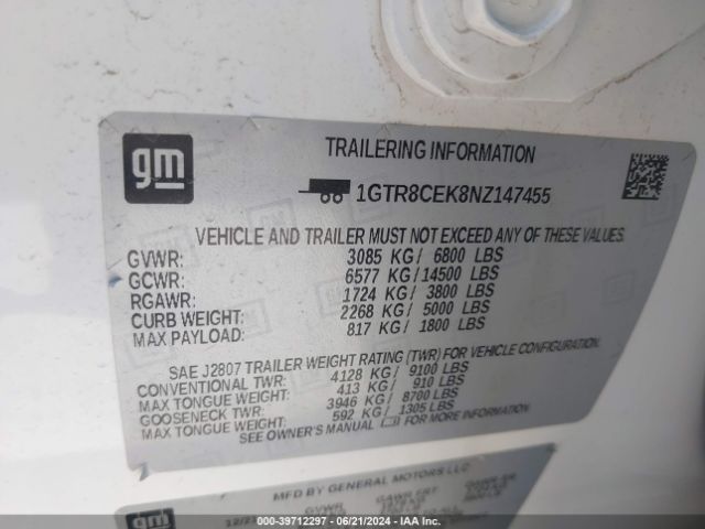 Photo 8 VIN: 1GTR8CEK8NZ147455 - GMC SIERRA LIMITED 