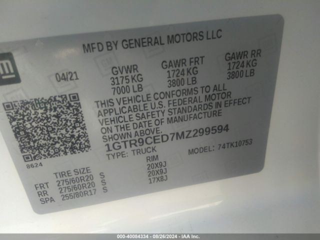 Photo 8 VIN: 1GTR9CED7MZ299594 - GMC SIERRA K15 