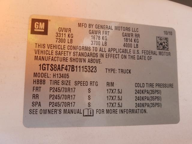 Photo 9 VIN: 1GTS8AF47B1115323 - GMC SAVANA 