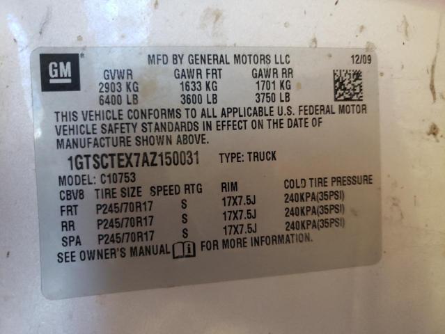 Photo 11 VIN: 1GTSCTEX7AZ150031 - GMC SIERRA 