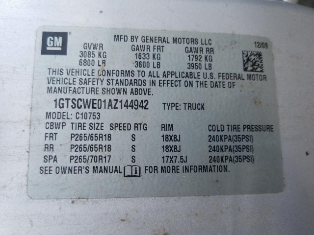 Photo 9 VIN: 1GTSCWE01AZ144942 - GMC SIERRA C15 