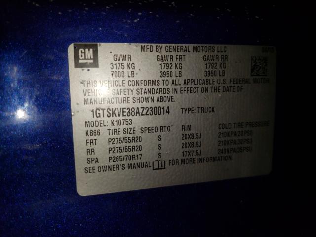 Photo 9 VIN: 1GTSKVE38AZ230014 - GMC SIERRA K15 