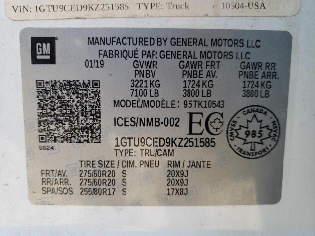 Photo 9 VIN: 1GTU9CED9KZ251585 - GMC SIERRA K15 