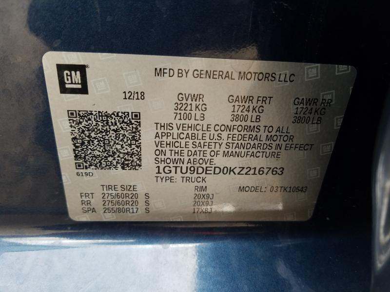 Photo 9 VIN: 1GTU9DED0KZ216763 - GMC SIERRA K15 