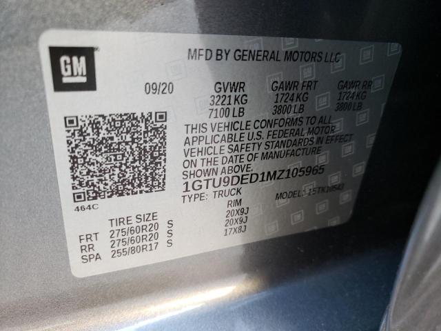 Photo 9 VIN: 1GTU9DED1MZ105965 - GMC SIERRA K15 