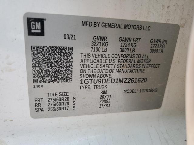 Photo 11 VIN: 1GTU9DED1MZ261620 - GMC SIERRA 