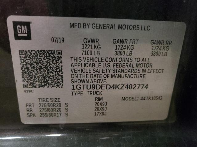 Photo 11 VIN: 1GTU9DED4KZ402774 - GMC SIERRA 