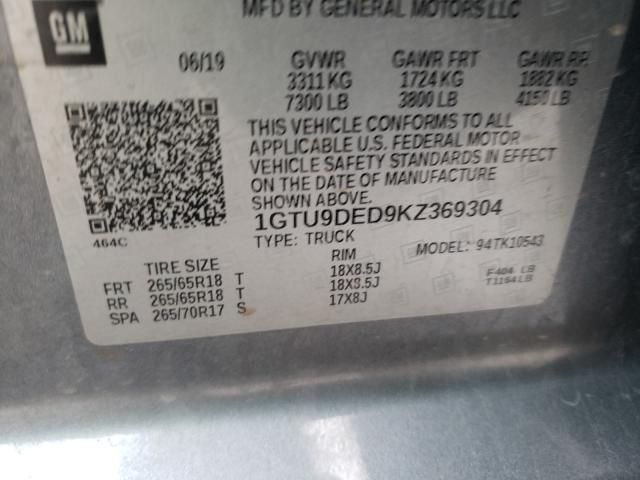 Photo 9 VIN: 1GTU9DED9KZ369304 - GMC SIERRA K15 