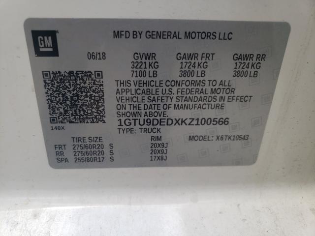 Photo 9 VIN: 1GTU9DEDXKZ100566 - GMC SIERRA K15 