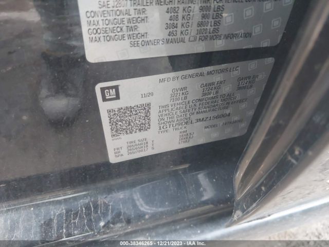 Photo 8 VIN: 1GTU9DEL3MZ156004 - GMC SIERRA 1500 