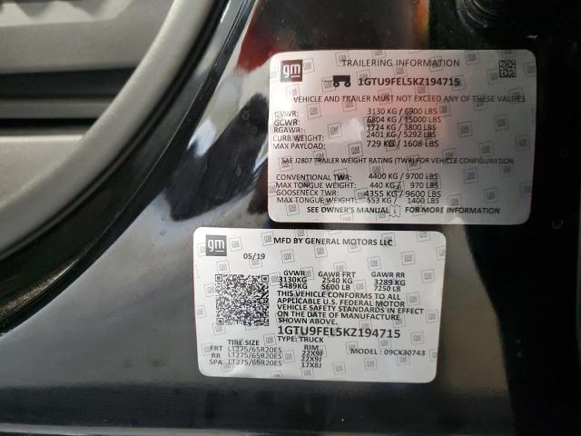 Photo 11 VIN: 1GTU9FEL2NZ159134 - GMC SIERRA LIM 