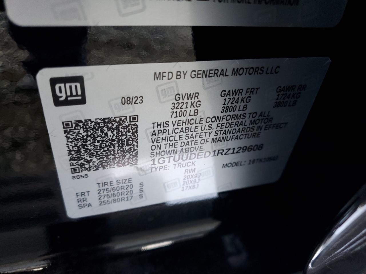 Photo 11 VIN: 1GTUUDED1RZ129608 - GMC SIERRA 