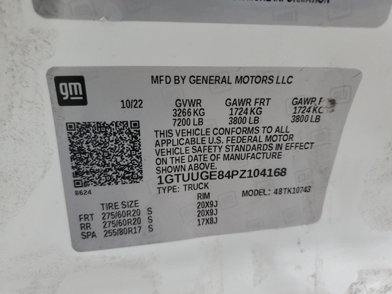 Photo 11 VIN: 1GTUUGE84PZ104168 - GMC SIERRA 