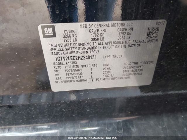 Photo 8 VIN: 1GTV2LEC2HZ240131 - GMC SIERRA 1500 