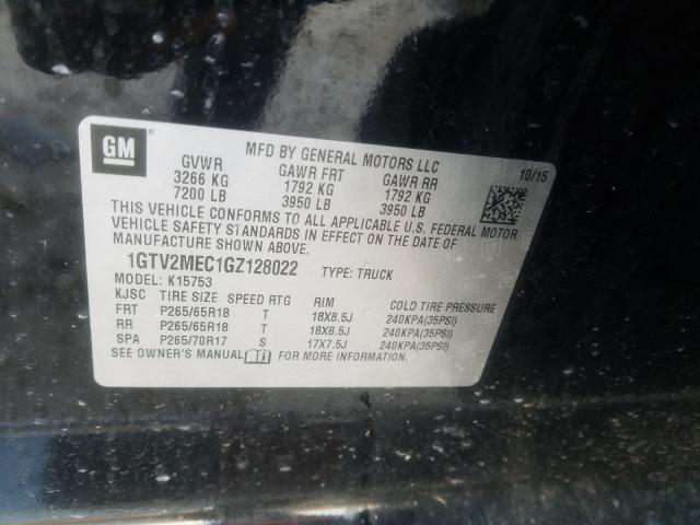 Photo 9 VIN: 1GTV2MEC1GZ128022 - GMC SIERRA K15 