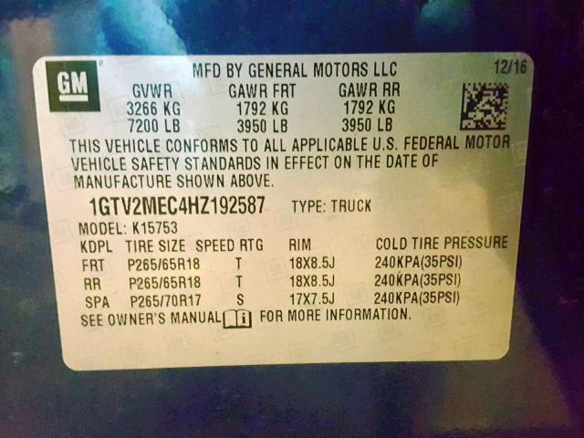 Photo 9 VIN: 1GTV2MEC4HZ192587 - GMC SIERRA K15 