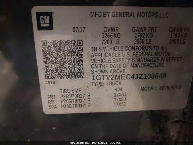 Photo 8 VIN: 1GTV2MEC4JZ103848 - GMC SIERRA 1500 