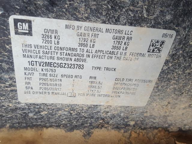 Photo 9 VIN: 1GTV2MEC5GZ323783 - GMC SIERRA K15 