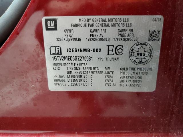 Photo 12 VIN: 1GTV2MEC6GZ270981 - GMC SIERRA 