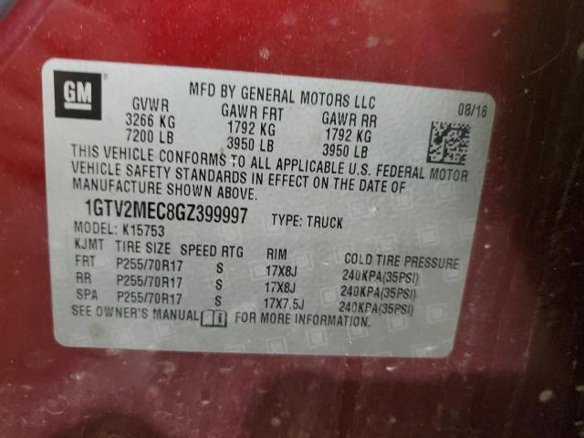 Photo 11 VIN: 1GTV2MEC8GZ399997 - GMC SIERRA 