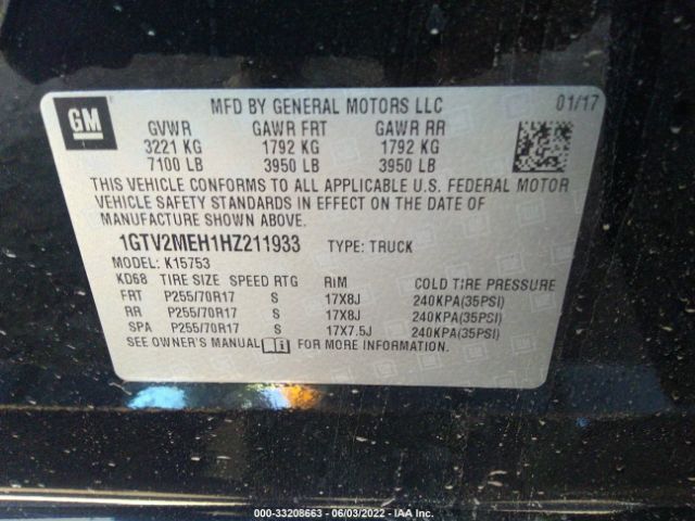 Photo 8 VIN: 1GTV2MEH1HZ211933 - GMC SIERRA 1500 