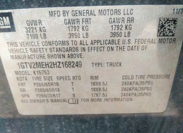 Photo 8 VIN: 1GTV2MEH2HZ168249 - GMC SIERRA 1500 