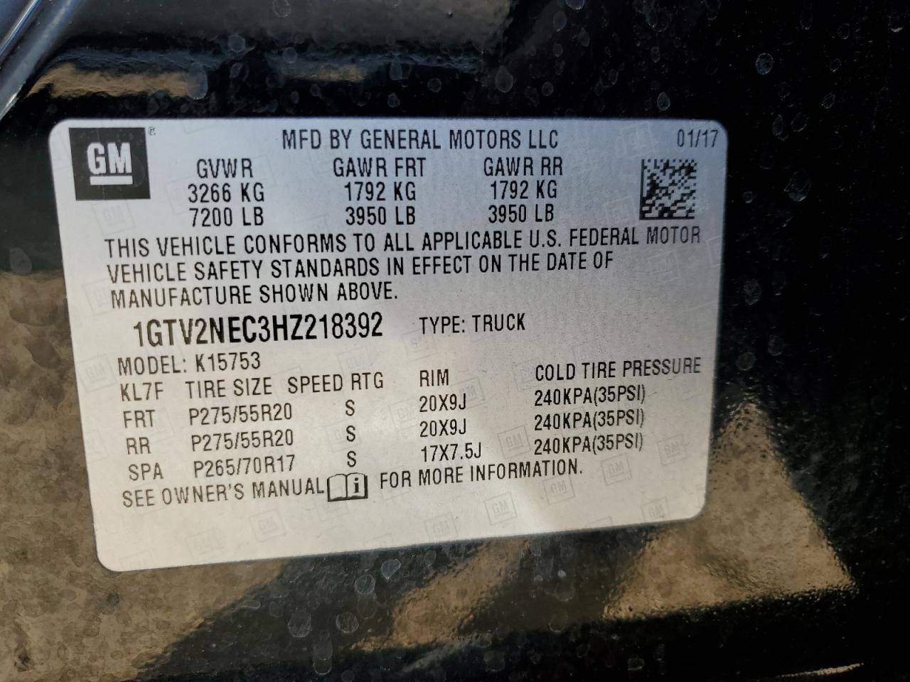 Photo 11 VIN: 1GTV2NEC3HZ218392 - GMC SIERRA 