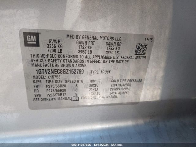 Photo 8 VIN: 1GTV2NEC8GZ152789 - GMC SIERRA 