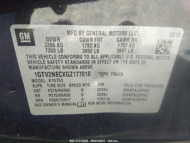 Photo 8 VIN: 1GTV2NECXGZ177810 - GMC SIERRA 1500 