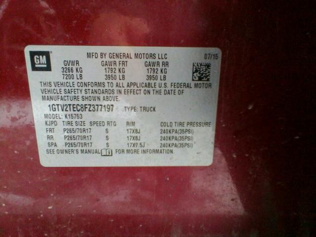 Photo 9 VIN: 1GTV2TEC8FZ377197 - GMC SIERRA K15 