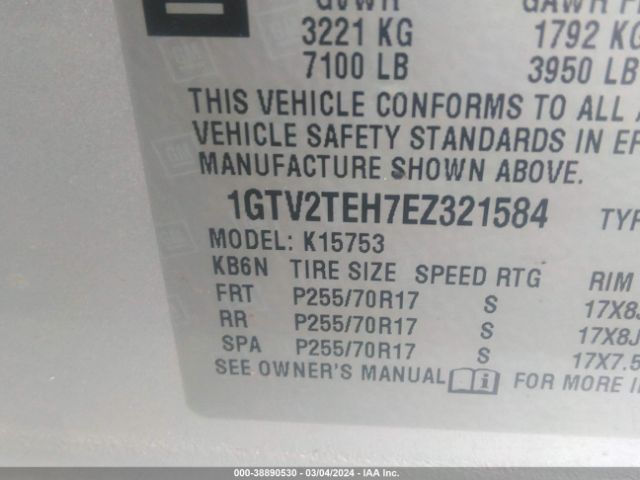 Photo 8 VIN: 1GTV2TEH7EZ321584 - GMC SIERRA 1500 