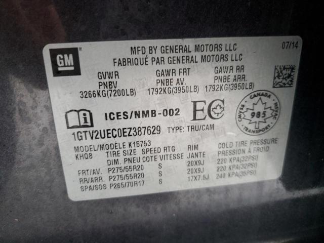 Photo 11 VIN: 1GTV2UEC0EZ387629 - GMC SIERRA 