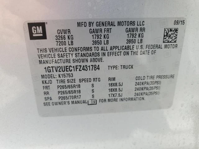 Photo 11 VIN: 1GTV2UEC1FZ431784 - GMC SIERRA K15 