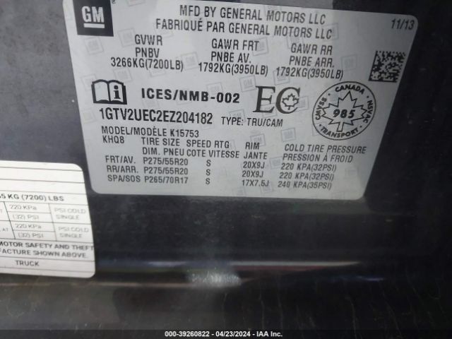 Photo 8 VIN: 1GTV2UEC2EZ204182 - GMC SIERRA 1500 