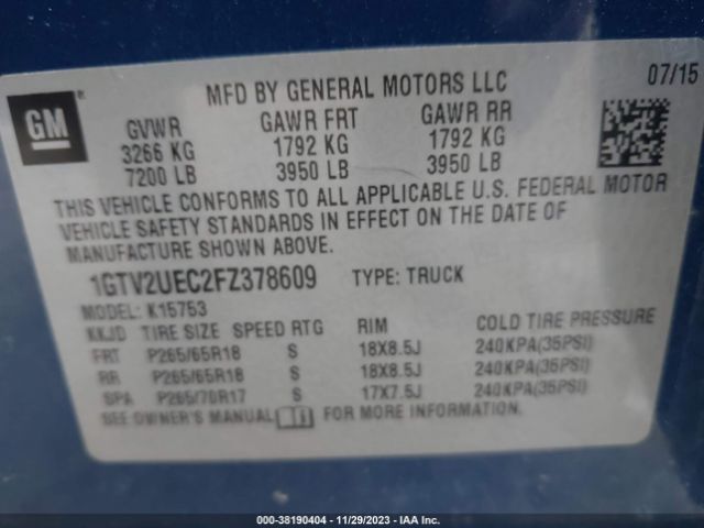 Photo 8 VIN: 1GTV2UEC2FZ378609 - CADILLAC SRX 